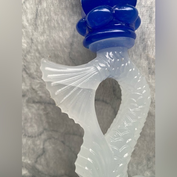 Imperial Vaseline glass candle holders